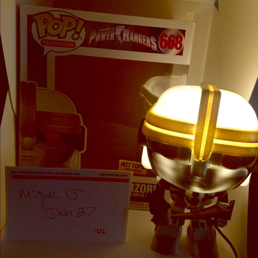 Funko pop white tigerzord custom light up